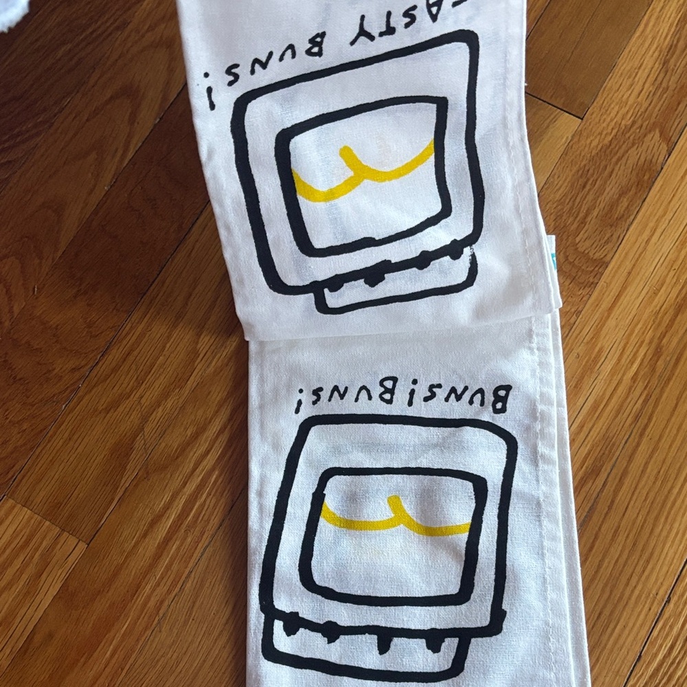 Blue Q White and Blue Dish Towel with Humorous Design - Picture 3 of 4